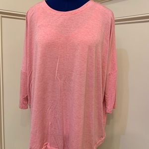 Philosophy Heathered Pink Dolman Sleeve Top